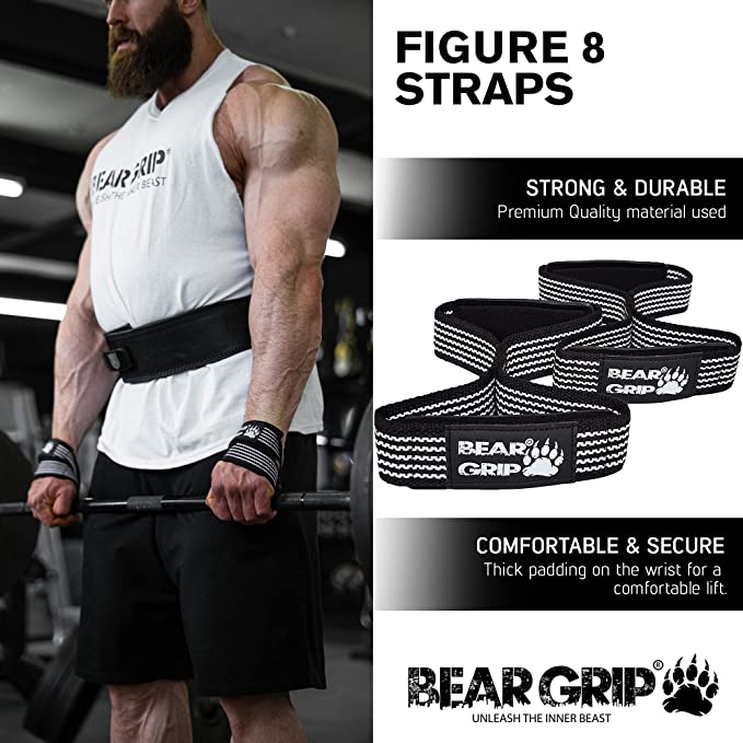 Figure 8 Lifting Straps for Weight Lifting – BearGrips