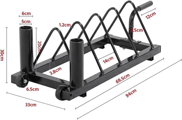 Yaheetech Horizontal Weight Plate Rack - Image 2