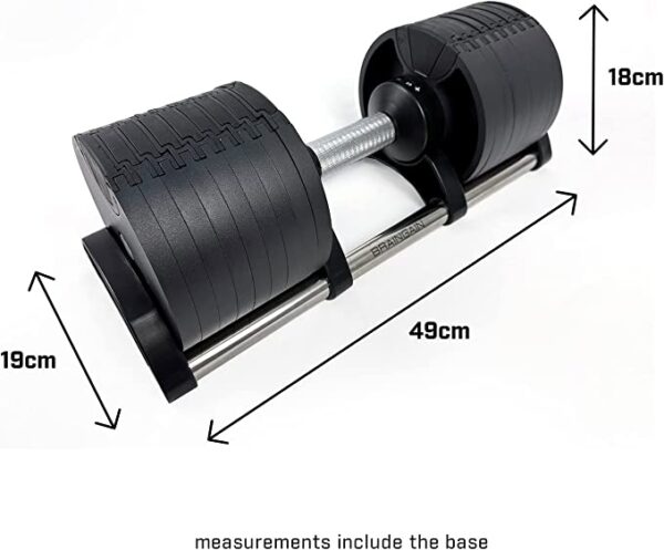 BRAINGAIN 32kg Adjustable Dumbbell (Pair) - Image 3