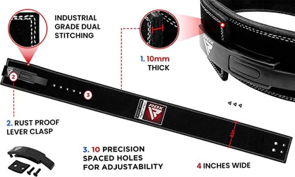 RDX Powerlifting Belt (IPL Approved) - Image 4