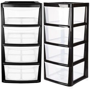 Strong Large 4 Drawer Plastic Storage