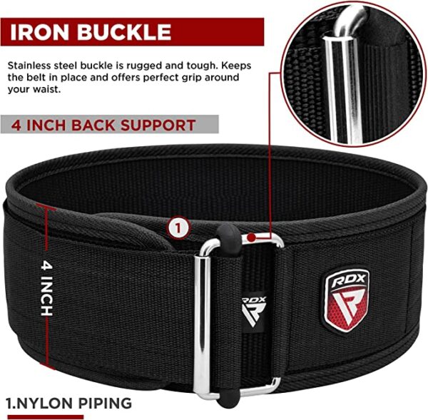 RDX Belt Auto Lock (4” Padded Back Support) - Image 4