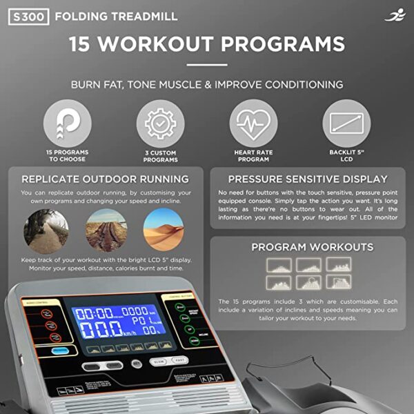 JLL S300 Digital Folding Treadmill - Image 2