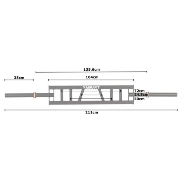 Mirafit Multi Grip Olympic Swiss Bar - Image 2