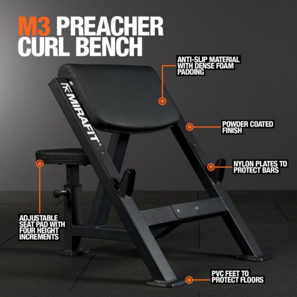 Mirafit M3 Preacher Curl Bench - Image 2